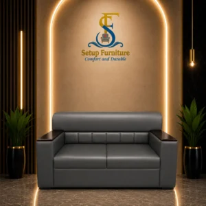 Premium 2-Seater Executive Sofa – Black/SF-1207