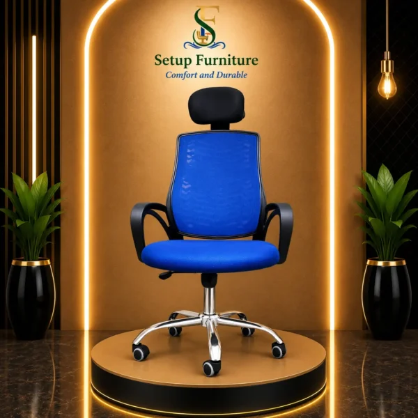 High-Back Office Chair – Blue/SF-