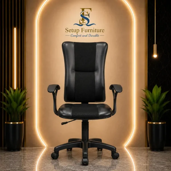 Ergonomic High-Back Mesh Office Chair – Black/SF-